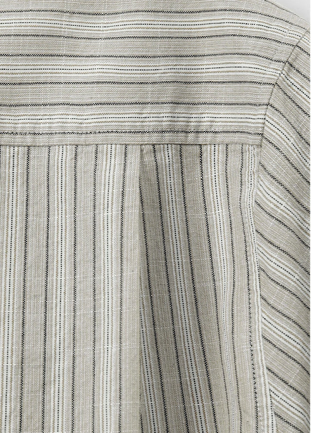 Men's Breathable Fine Stripe Short Sleeve Shirt