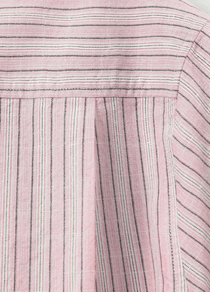 Men's Breathable Fine Stripe Short Sleeve Shirt