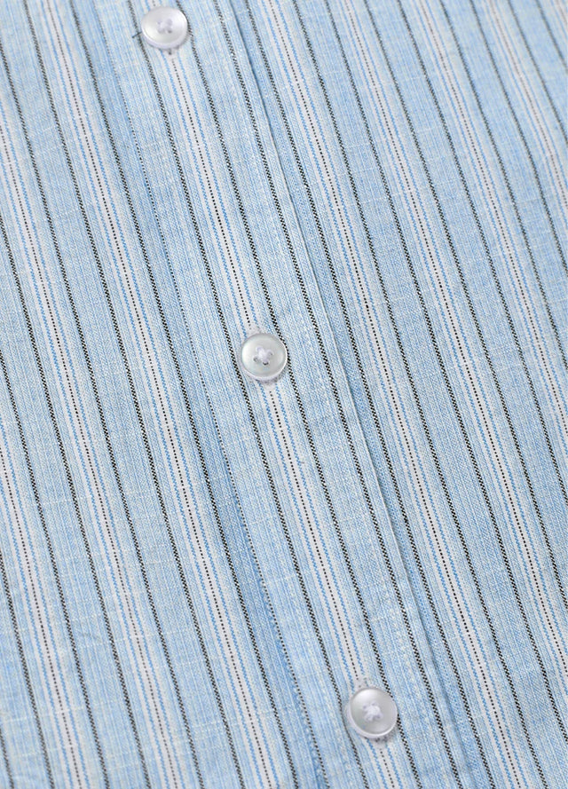 Men's Breathable Fine Stripe Short Sleeve Shirt