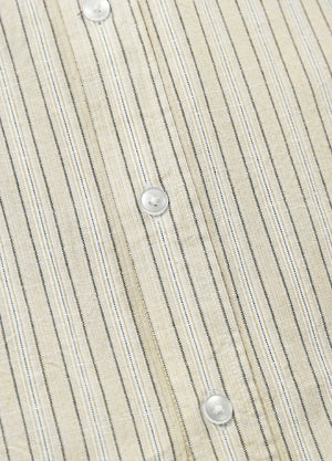 Men's Breathable Fine Stripe Short Sleeve Shirt