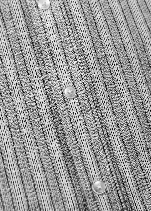 Men's Breathable Fine Stripe Short Sleeve Shirt