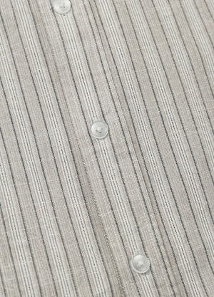 Men's Breathable Fine Stripe Short Sleeve Shirt