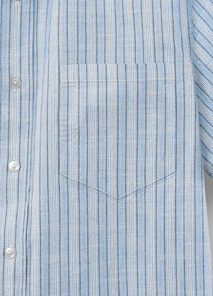 Men's Breathable Fine Stripe Short Sleeve Shirt