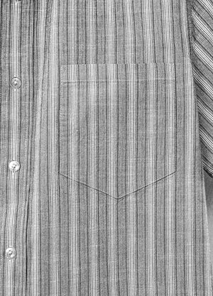 Men's Breathable Fine Stripe Short Sleeve Shirt