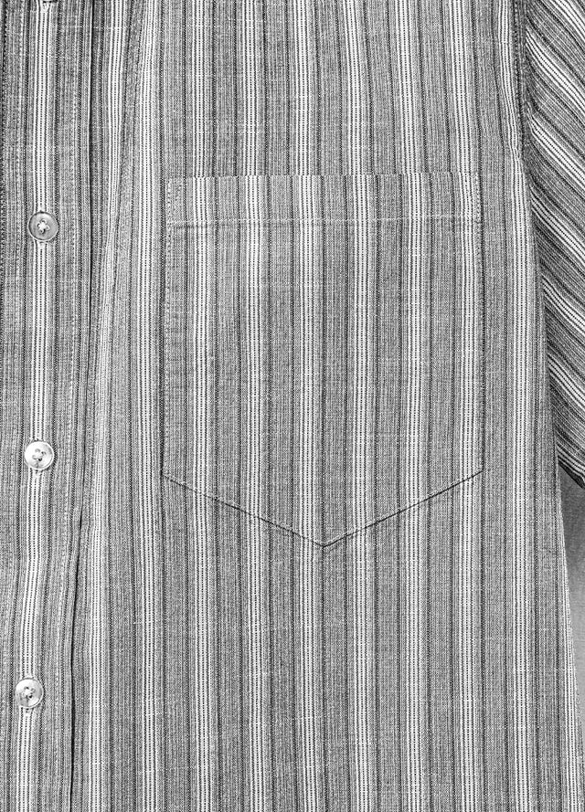 Men's Breathable Fine Stripe Short Sleeve Shirt