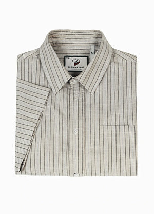 Men's Breathable Fine Stripe Short Sleeve Shirt