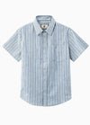 Men's Breathable Fine Stripe Short Sleeve Shirt