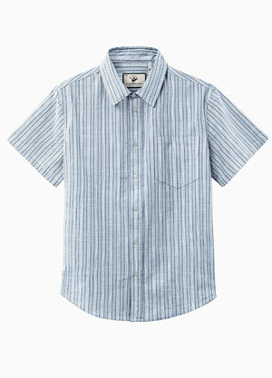 Men's Breathable Fine Stripe Short Sleeve Shirt