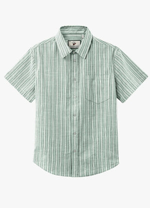 Men's Breathable Fine Stripe Short Sleeve Shirt