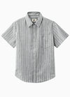 Men's Breathable Fine Stripe Short Sleeve Shirt