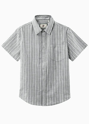 Men's Breathable Fine Stripe Short Sleeve Shirt