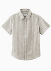 Men's Breathable Fine Stripe Short Sleeve Shirt