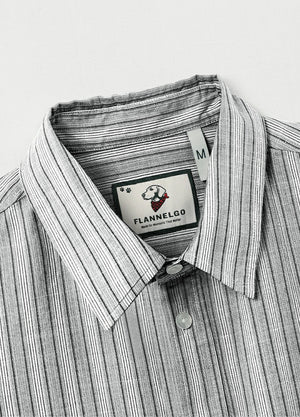 Men's Breathable Fine Stripe Short Sleeve Shirt