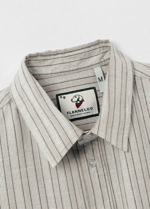 Men's Breathable Fine Stripe Short Sleeve Shirt