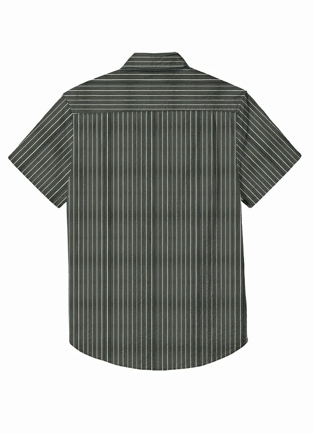 Men's Stripe Seersucker Short Sleeve Shirt