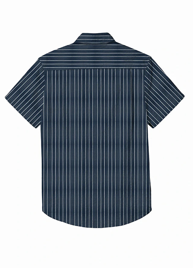 Men's Stripe Seersucker Short Sleeve Shirt