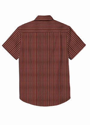 Men's Stripe Seersucker Short Sleeve Shirt