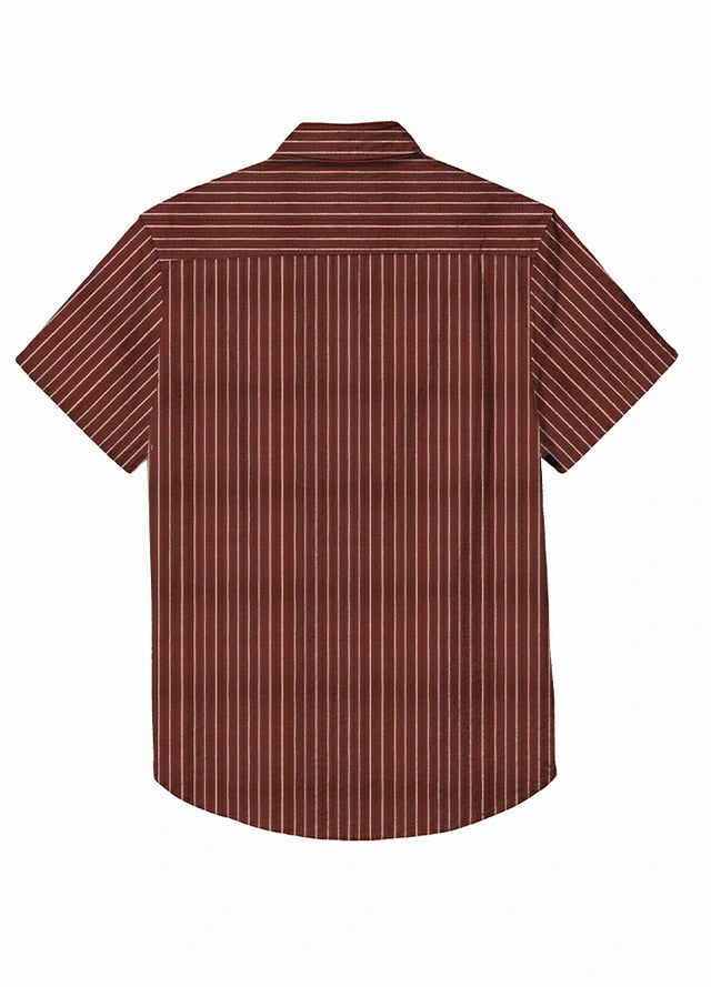 Men's Stripe Seersucker Short Sleeve Shirt