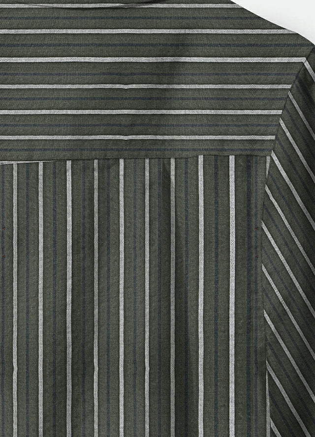 Men's Stripe Seersucker Short Sleeve Shirt