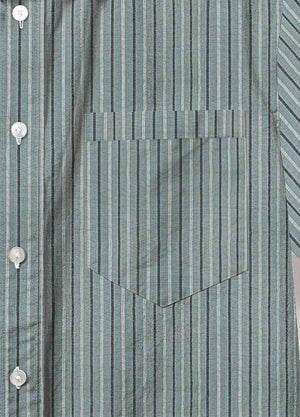 Men's Stripe Seersucker Short Sleeve Shirt