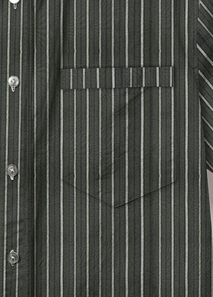 Men's Stripe Seersucker Short Sleeve Shirt