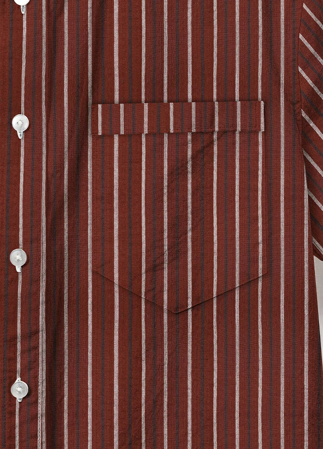 Men's Stripe Seersucker Short Sleeve Shirt