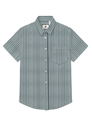 Men's Stripe Seersucker Short Sleeve Shirt