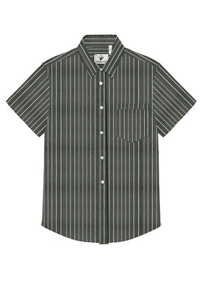 Men's Stripe Seersucker Short Sleeve Shirt