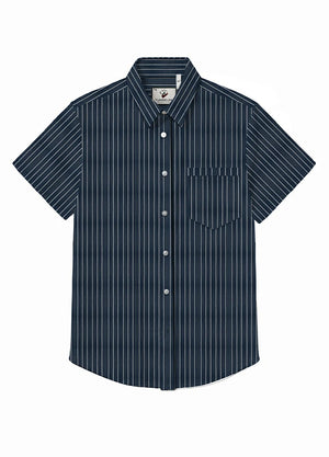 Men's Stripe Seersucker Short Sleeve Shirt