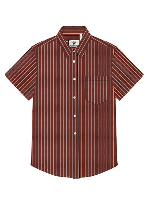 Men's Stripe Seersucker Short Sleeve Shirt