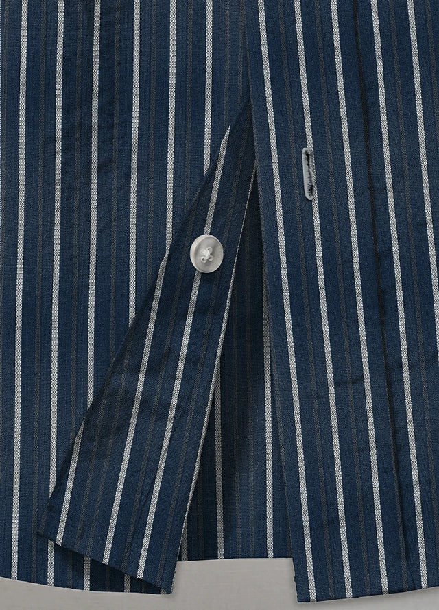 Men's Stripe Seersucker Short Sleeve Shirt