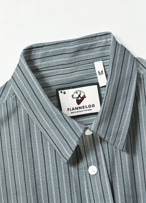 Men's Stripe Seersucker Short Sleeve Shirt