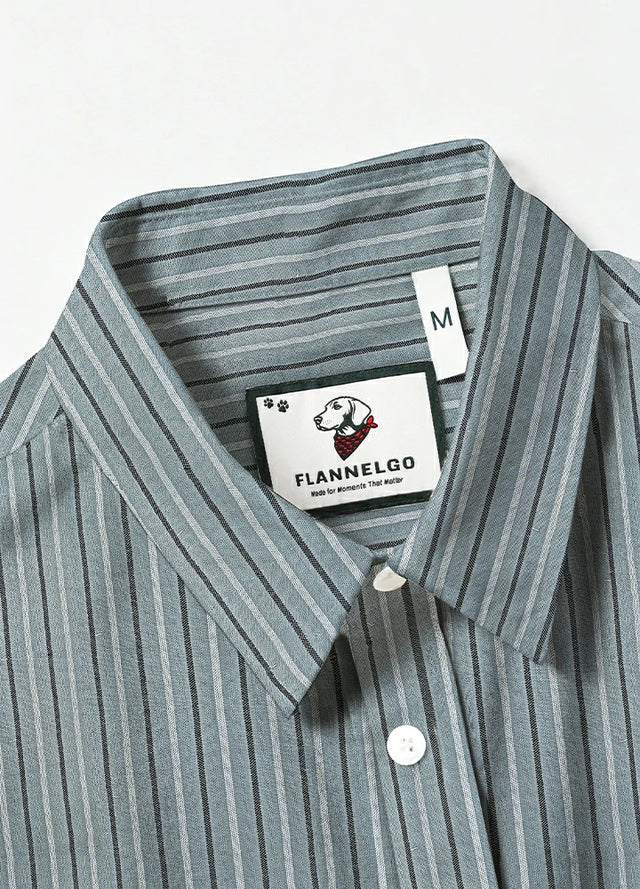 Men's Stripe Seersucker Short Sleeve Shirt