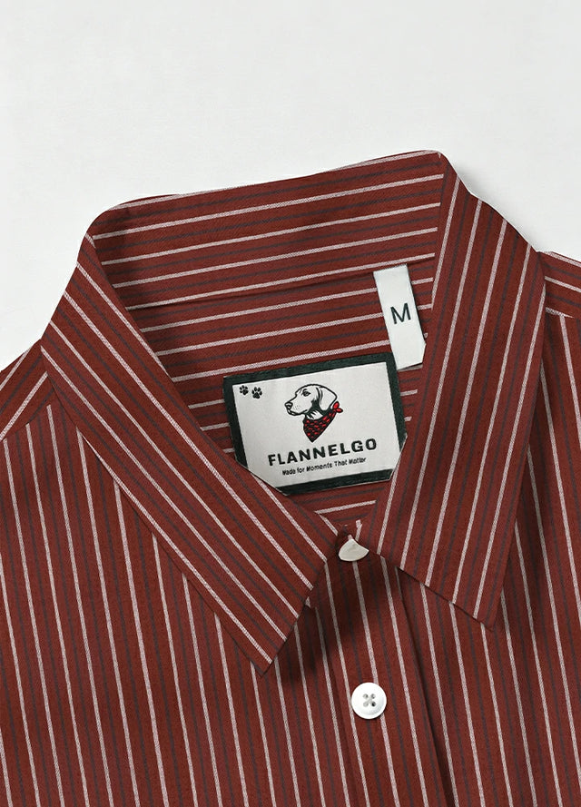 Men's Stripe Seersucker Short Sleeve Shirt