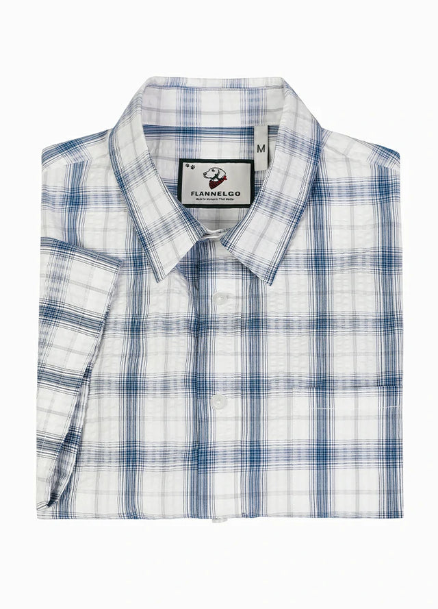 Men's Lightweight Air-Flow Seersucker Short Sleeve Shirt