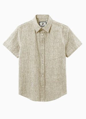 Men's Urban Linen Cotton Short Sleeve Shirt