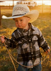 Toddler Sherpa Lined Plaid Fleece Button Down Shirt Jacket