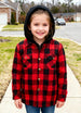 Kid's Full Zip Quilted Lined Flannel Jacket, Gender-neutral