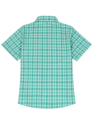 Women's Summer Nostalgia Plaid Short Sleeve Shirt