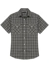Women's Summer Nostalgia Plaid Short Sleeve Shirt