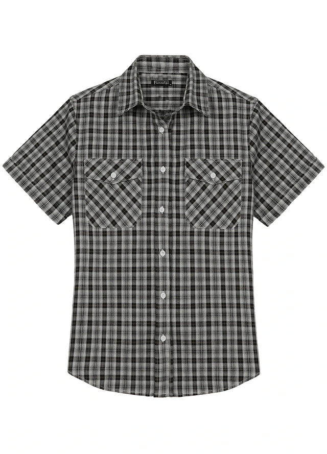 Women's Summer Nostalgia Plaid Short Sleeve Shirt