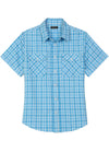 Women's Summer Nostalgia Plaid Short Sleeve Shirt