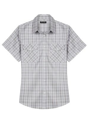 Women's Summer Nostalgia Plaid Short Sleeve Shirt