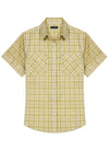Women's Summer Nostalgia Plaid Short Sleeve Shirt
