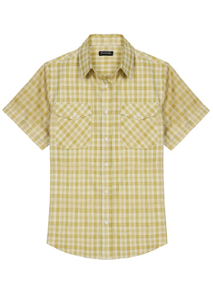 Women's Summer Nostalgia Plaid Short Sleeve Shirt