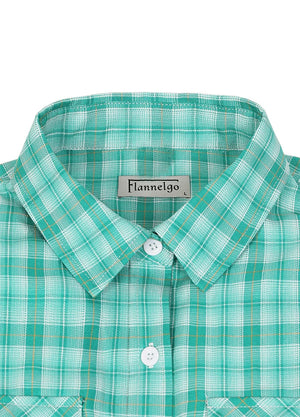 Women's Summer Nostalgia Plaid Short Sleeve Shirt