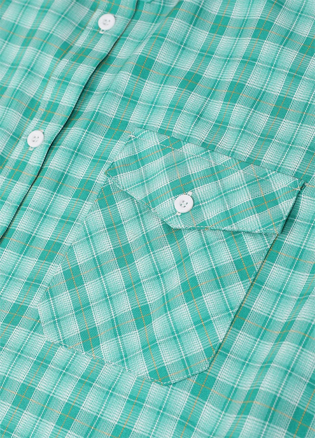 Men's Summer Nostalgia Plaid Short Sleeve Shirt
