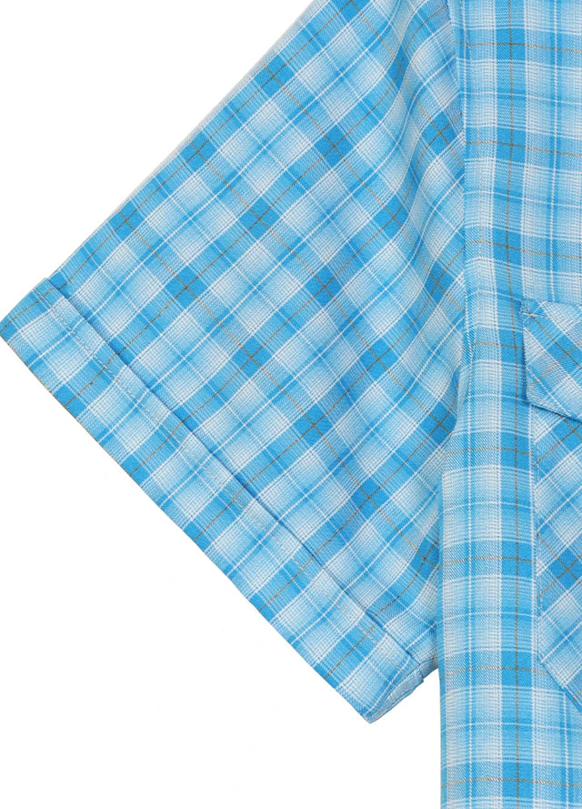 Men's Summer Nostalgia Plaid Short Sleeve Shirt
