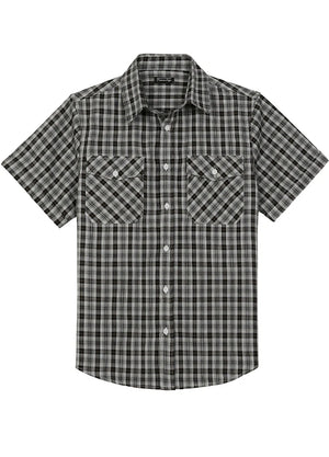 Men's Summer Nostalgia Plaid Short Sleeve Shirt