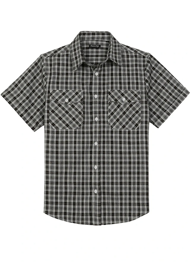 Men's Summer Nostalgia Plaid Short Sleeve Shirt
